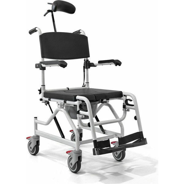 Vita Orthopaedics Καρέκλα Αλουμινίου Τροχήλατη Αναπηρικό Αμαξίδιο Μπάνιου με Απλή Πλάτη Αδιάβροχη Με Wc 46cm 09-2-013